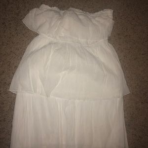 White strapless dress with layers